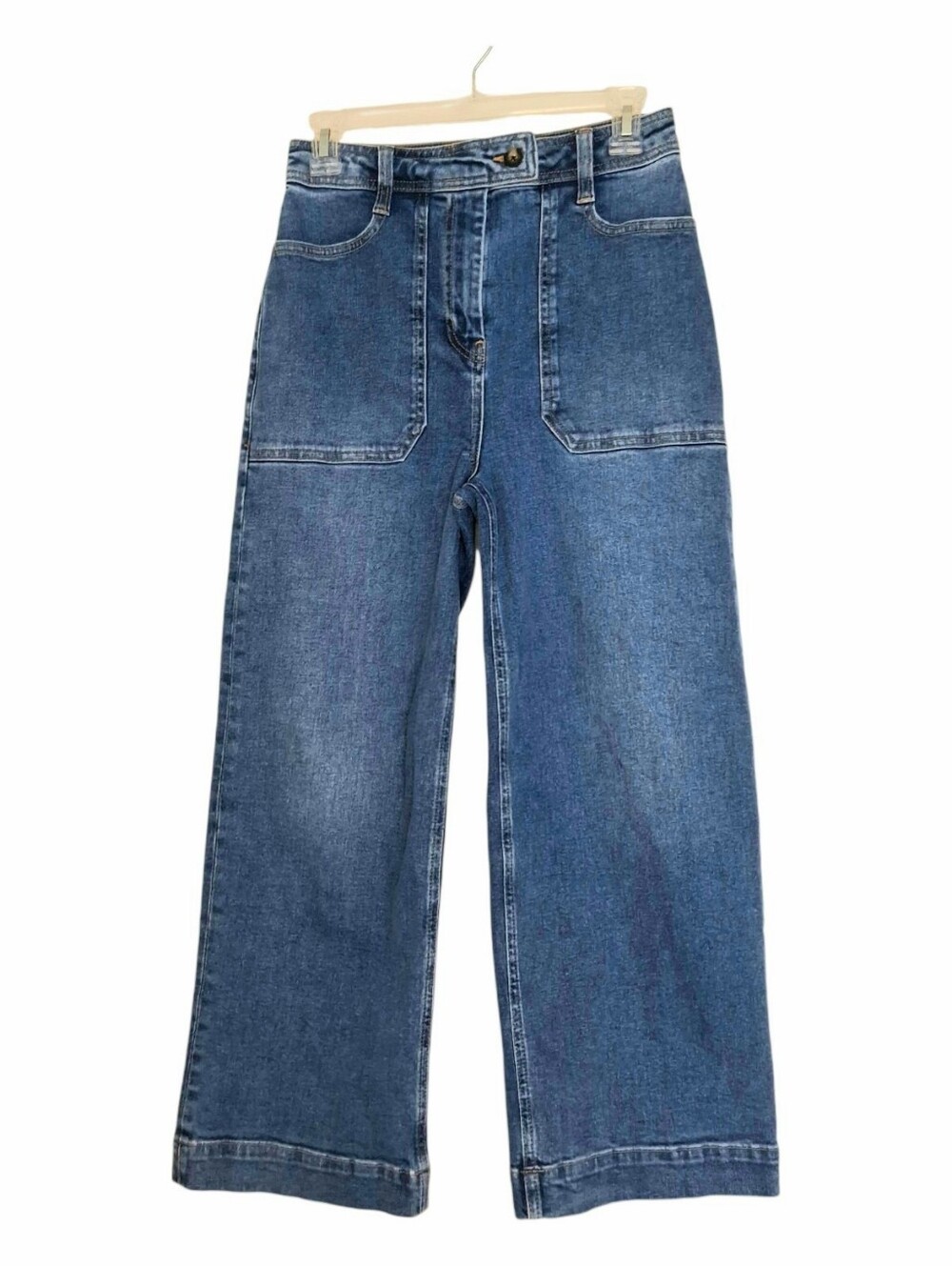 Boden High Rise Wide Leg Cropped Jeans Sz US 4